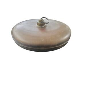 Vintage copper 11x7 oval bed warmer